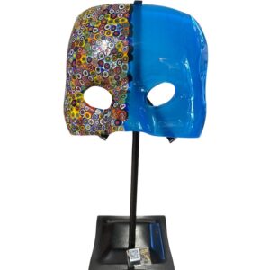 Maschera Bauta azzurra millefiori