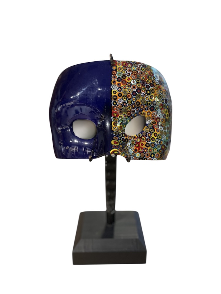 Maschera Bauta blu millefiori