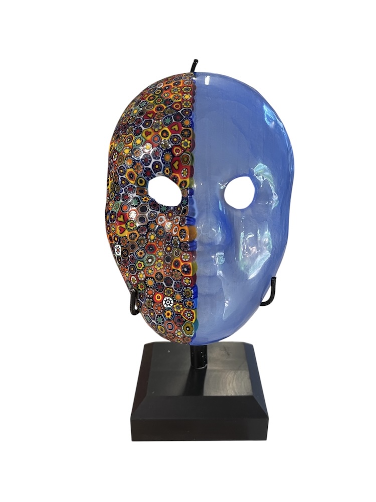 Light blue millefiori Colombina mask