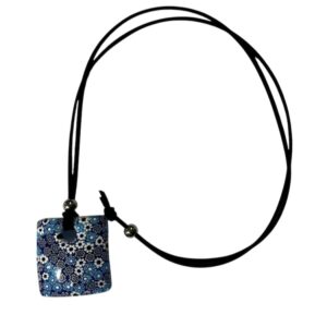 Pendente blu quadrato