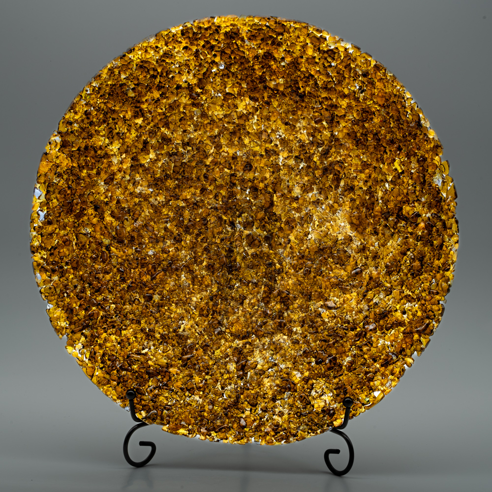 Amber granules Efesto plate