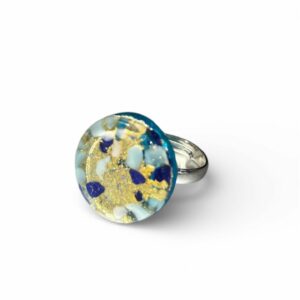 Gold and blue ring