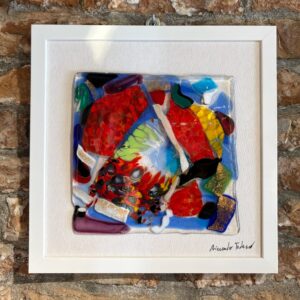 Quadro azzurro blu rosso